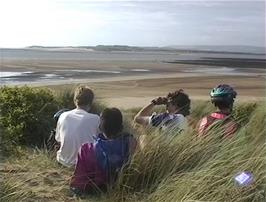 Wonderful views over the Taw Estuary as we enjoy our ice creams, from near the Tarka Trail at Sandhills, Instow, 33.4 miles into the ride